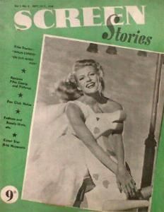 SCREEN STORIES (UK) magazine side cover September 1948