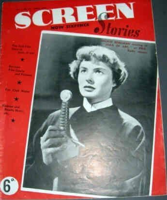 SCREEN STORIES (UK) magazine side cover April 1949