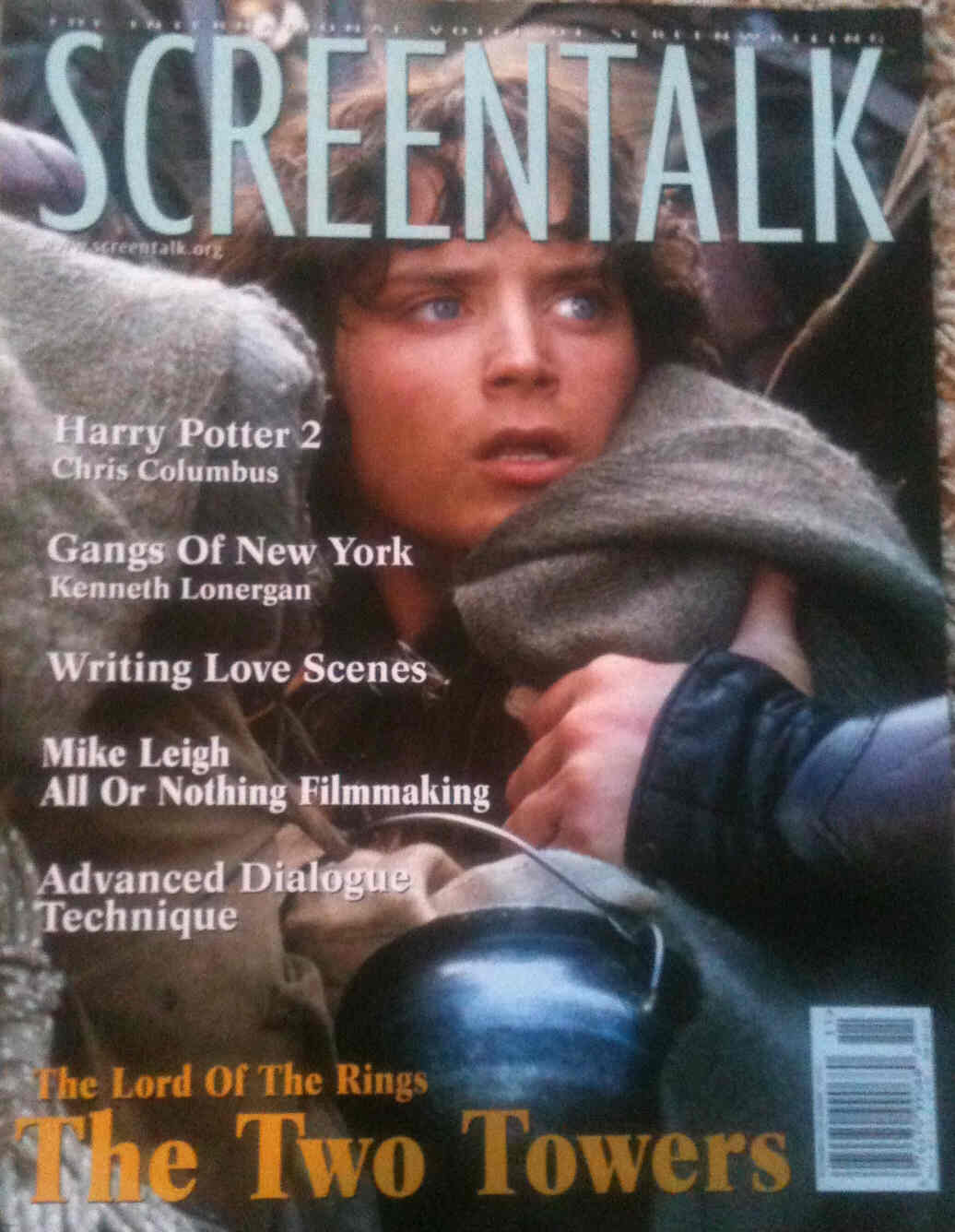 SCREENTALK magazine side cover November/December 2002