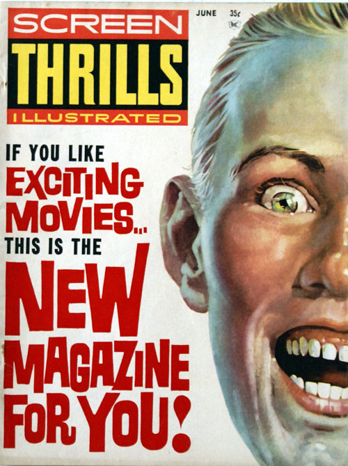 SCREEN THRILLS ILLUSTRATED magazine side cover Issue 1 June 1962