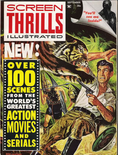 SCREEN THRILLS ILLUSTRATED magazine side cover Issue 2 September 1962