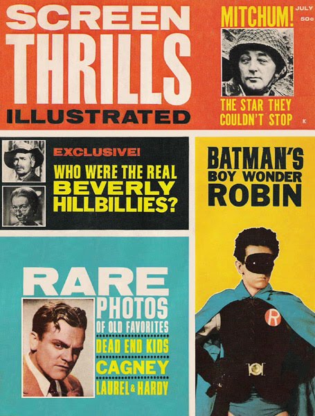 SCREEN THRILLS ILLUSTRATED magazine side cover Issue 5  Vol 2 # 1 July 1963