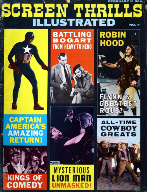 SCREEN THRILLS ILLUSTRATED magazine side cover Issue 7  Vol 2 # 3 February 1964