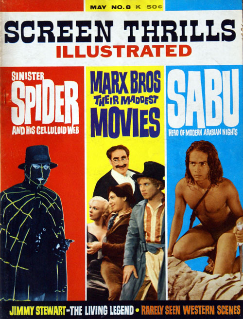 SCREEN THRILLS ILLUSTRATED magazine side cover Issue 8  Vol 2 # 4 May 1964