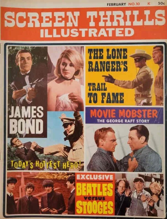 SCREEN THRILLS ILLUSTRATED magazine side cover Issue 10  Vol 3 # 2 February 1965