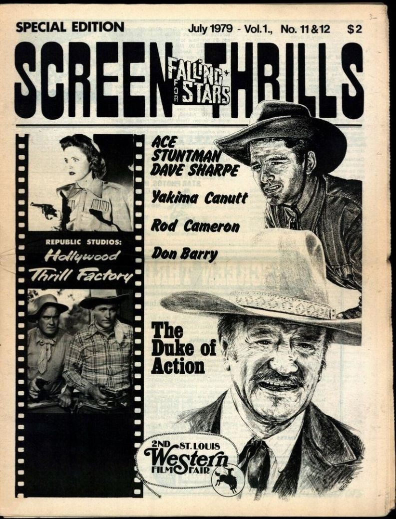 SCREEN THRILLS magazine side cover Issue 11-12  July 1979