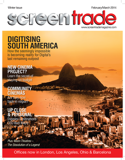 SCREENTRADE magazine side cover February/March 2014