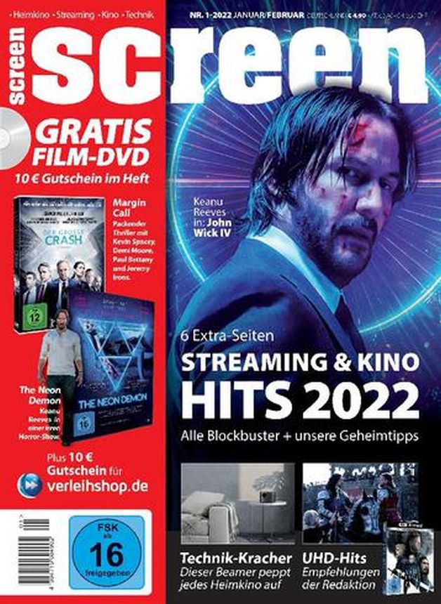 SCREEN BLURAY DVD magazine side cover  January/February 2022