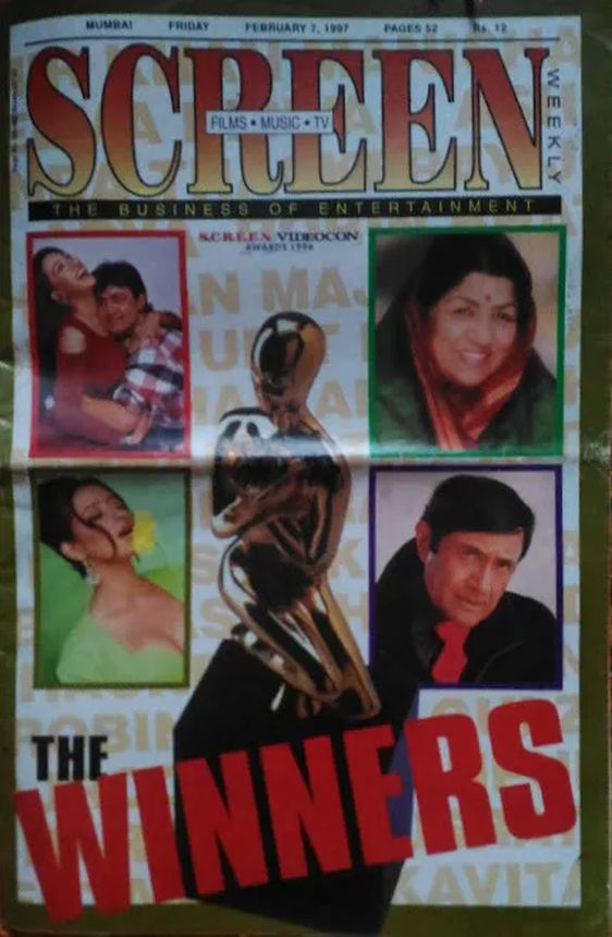 SCREEN INDIA magazine side cover 7 February 1997