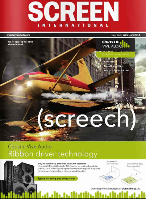 SCREEN INTERNATIONAL magazine side cover June/July 2014
