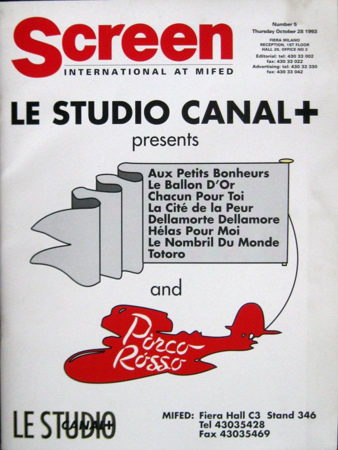 SCREEN INTERNATIONAL magazine side cover 28 October 1993