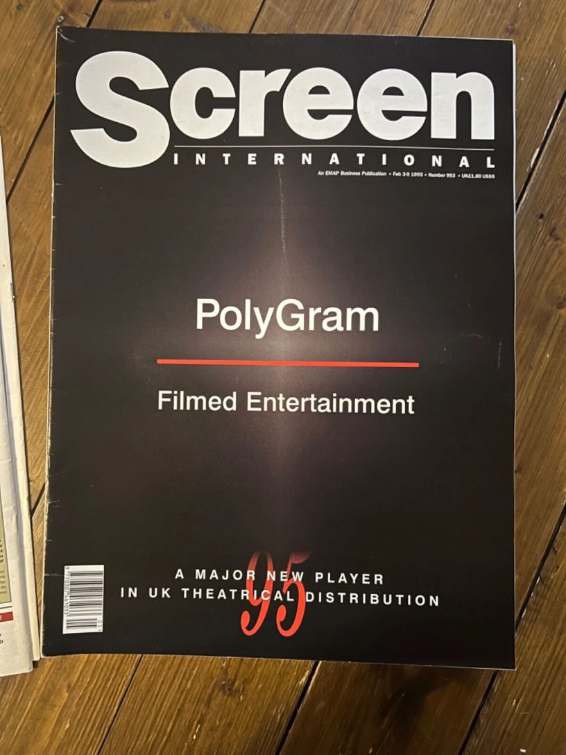 SCREEN INTERNATIONAL magazine side cover Issue 993 3 February 1995