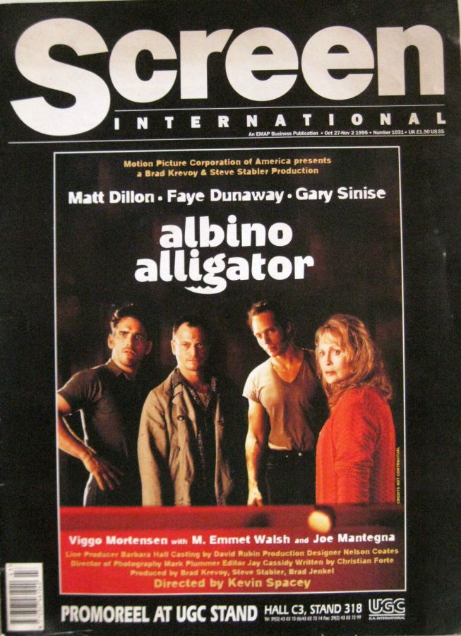 SCREEN INTERNATIONAL magazine side cover Issue 1031 27 October 1995