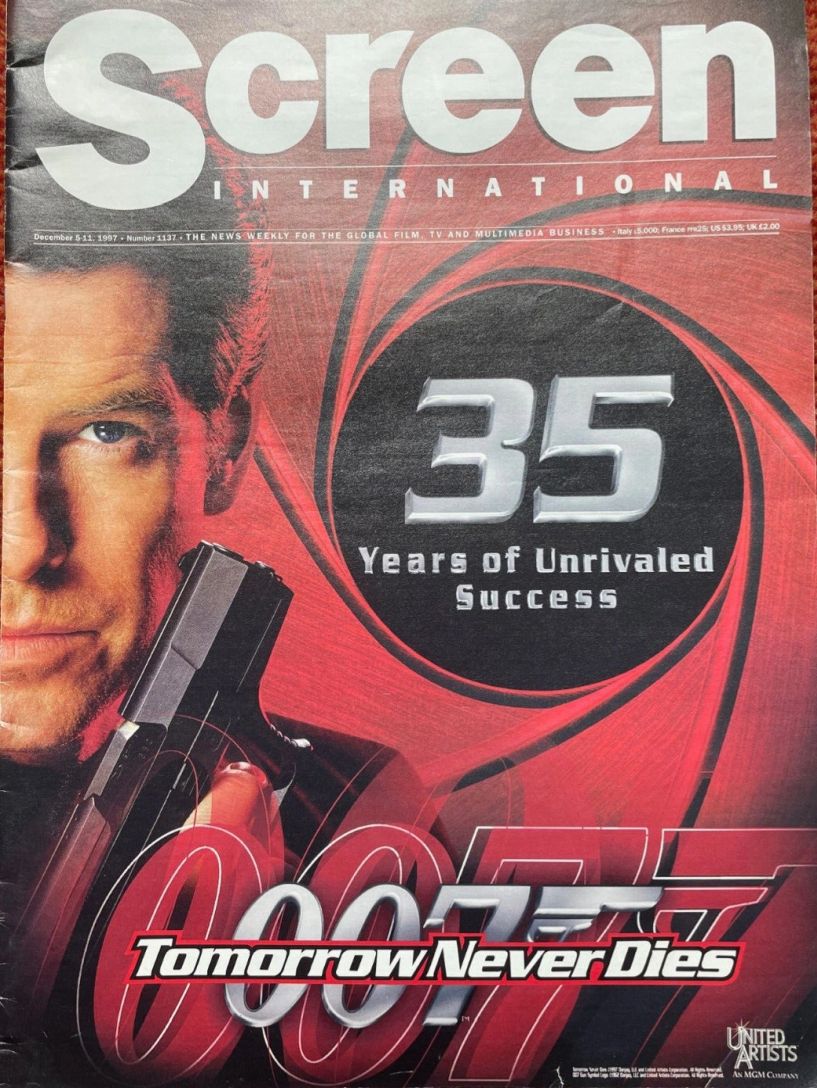 SCREEN INTERNATIONAL magazine side cover Issue 1137 5 December 1997