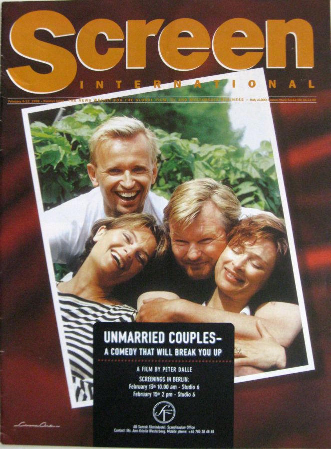 SCREEN INTERNATIONAL magazine side cover Issue 1144 6 February 1998