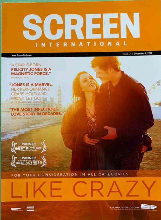 SCREEN INTERNATIONAL magazine side cover Issue 1744 2 December 2011