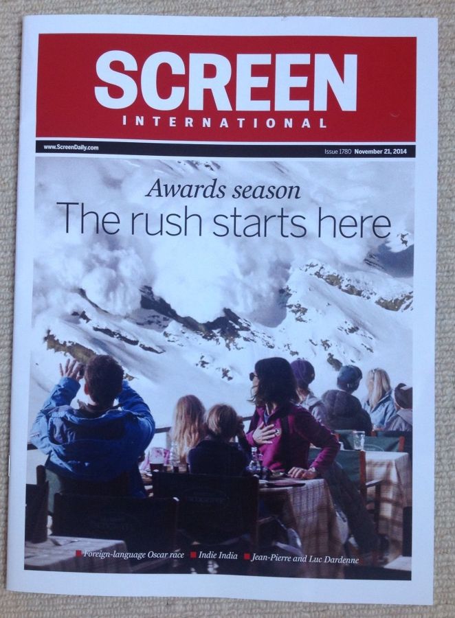 SCREEN INTERNATIONAL magazine side cover Issue 1780 21 November 2014