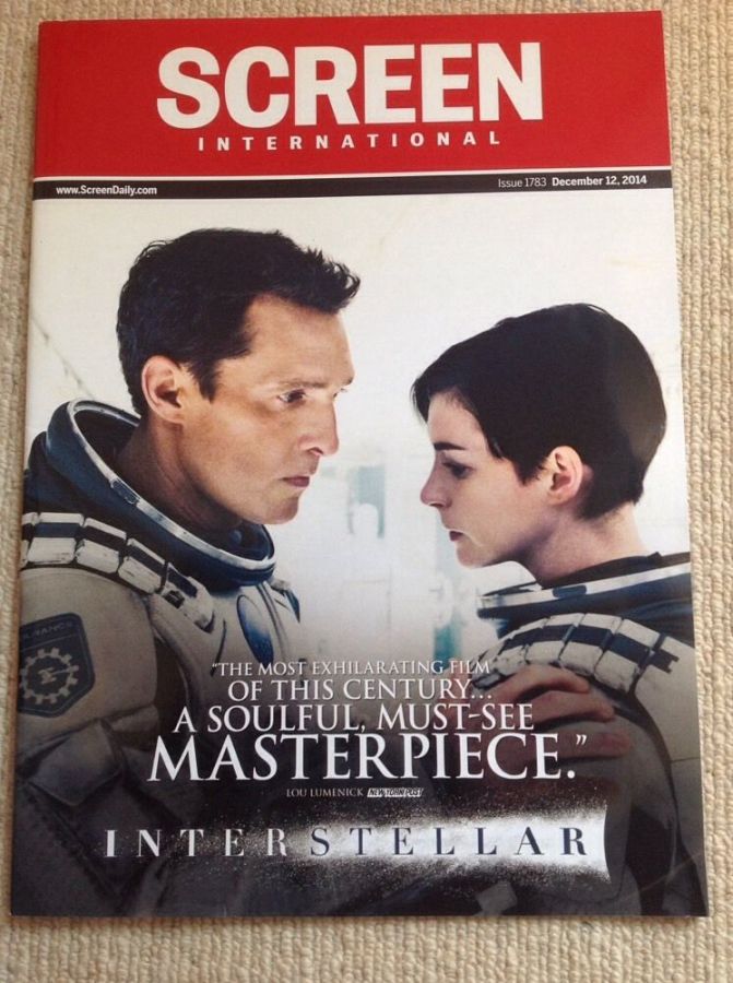 SCREEN INTERNATIONAL magazine side cover Issue 1783 12 December 2014
