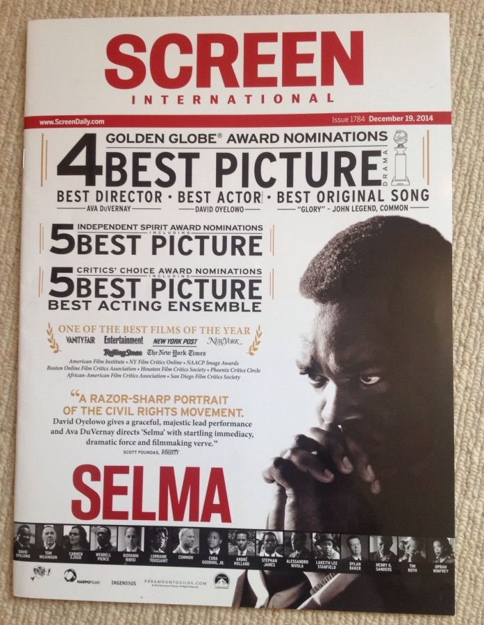 SCREEN INTERNATIONAL magazine side cover Issue 1784 19 December 2014