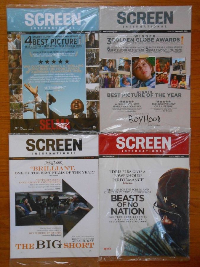 SCREEN INTERNATIONAL magazine side cover Issue 1785 7 January 2015