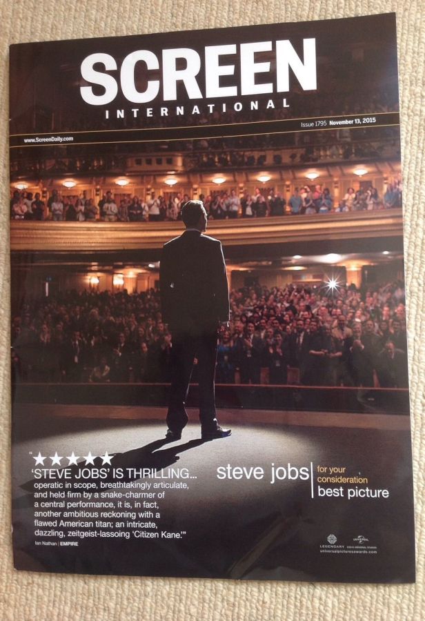 SCREEN INTERNATIONAL magazine side cover Issue 1795 13 November 2015