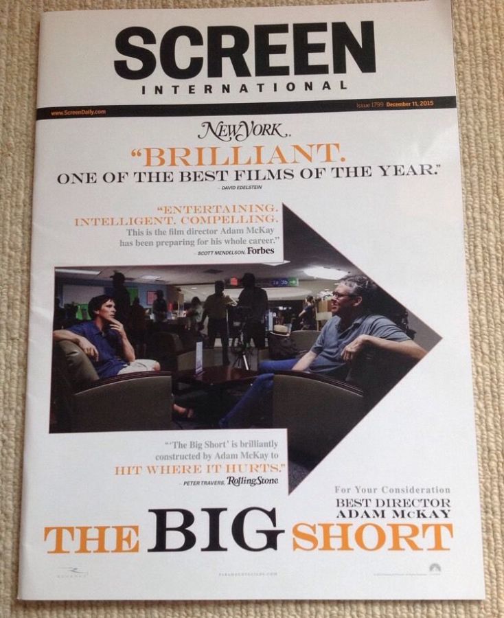 SCREEN INTERNATIONAL magazine side cover Issue 1799 11 December 2015