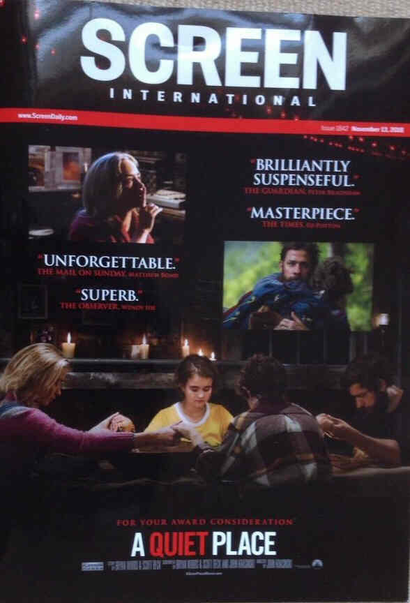 SCREEN INTERNATIONAL magazine side cover Issue 1842 13 November 2018