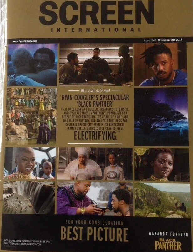 SCREEN INTERNATIONAL magazine side cover Issue 1843 20 November 2018
