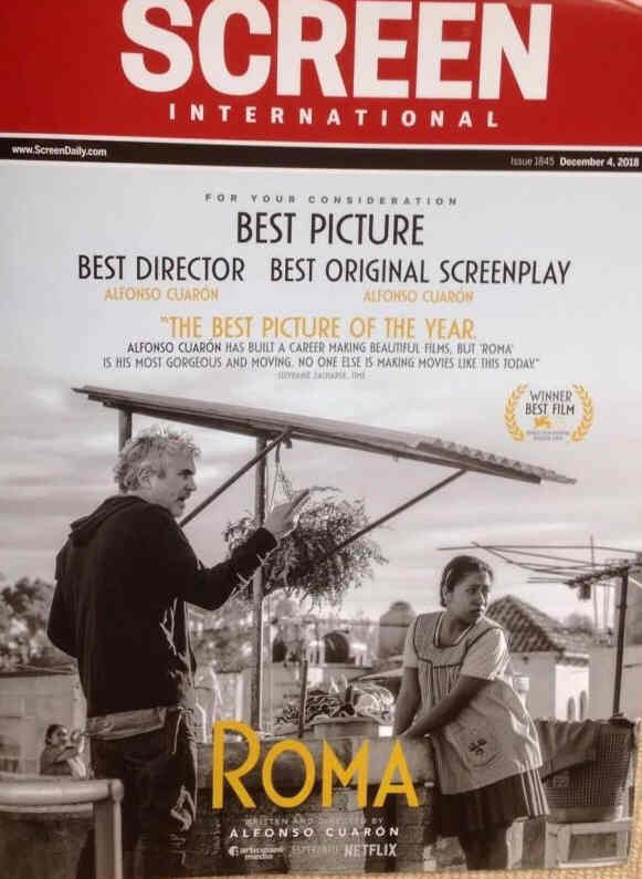 SCREEN INTERNATIONAL magazine side cover Issue 1845 4 December 2018