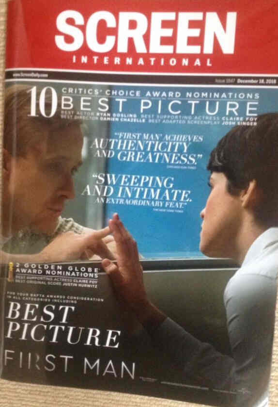 SCREEN INTERNATIONAL magazine side cover Issue 1847 18 December 2018