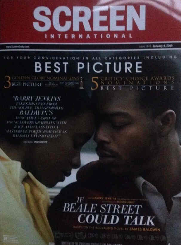 SCREEN INTERNATIONAL magazine side cover Issue 1848 4 January 2019