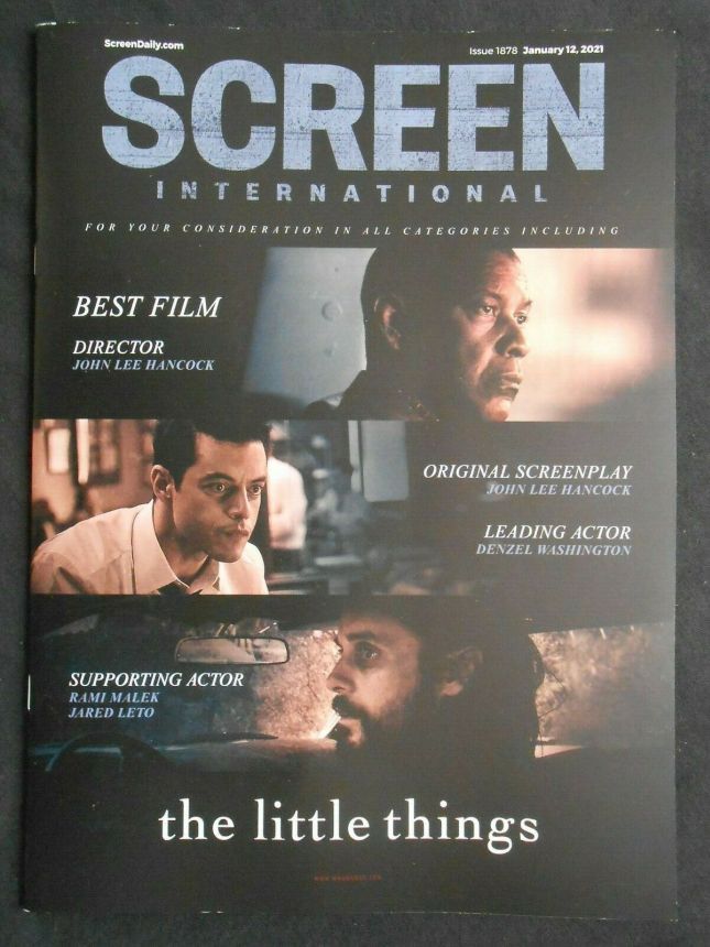 SCREEN INTERNATIONAL magazine side cover Issue 1878 12 January 2021