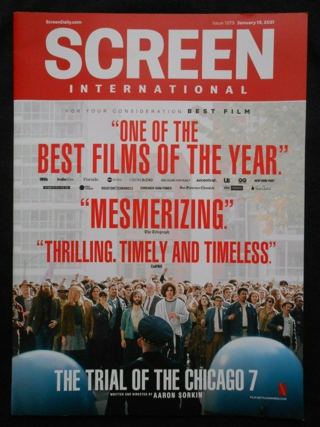 SCREEN INTERNATIONAL magazine side cover Issue 1879 15 January 2021