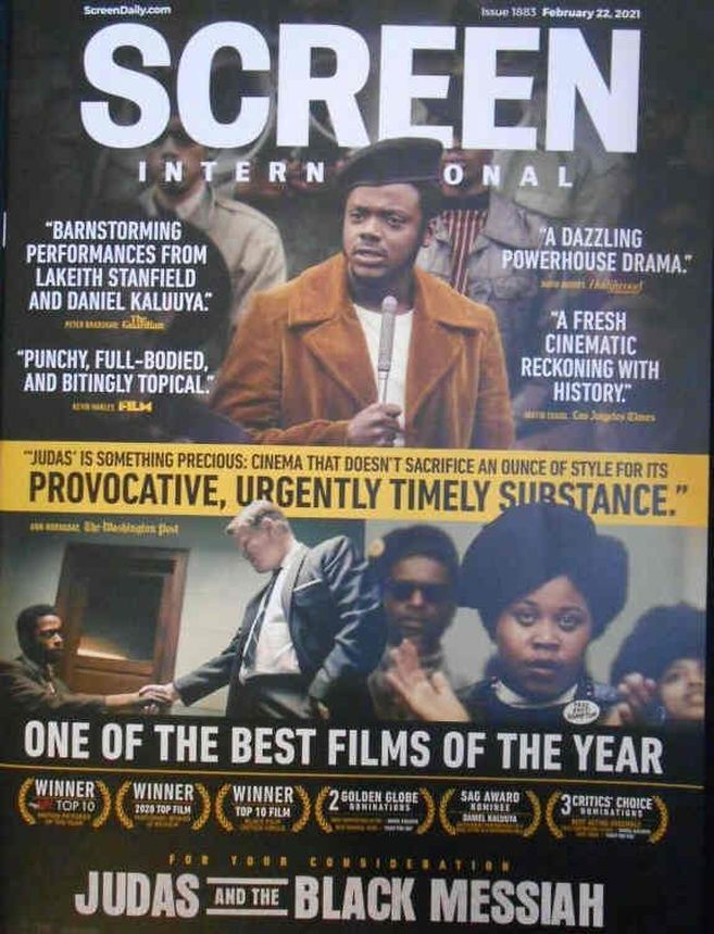 SCREEN INTERNATIONAL magazine side cover Issue 1883 22 February 2021