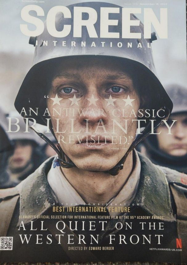 SCREEN INTERNATIONAL magazine side cover Issue 1916 18 November 2022