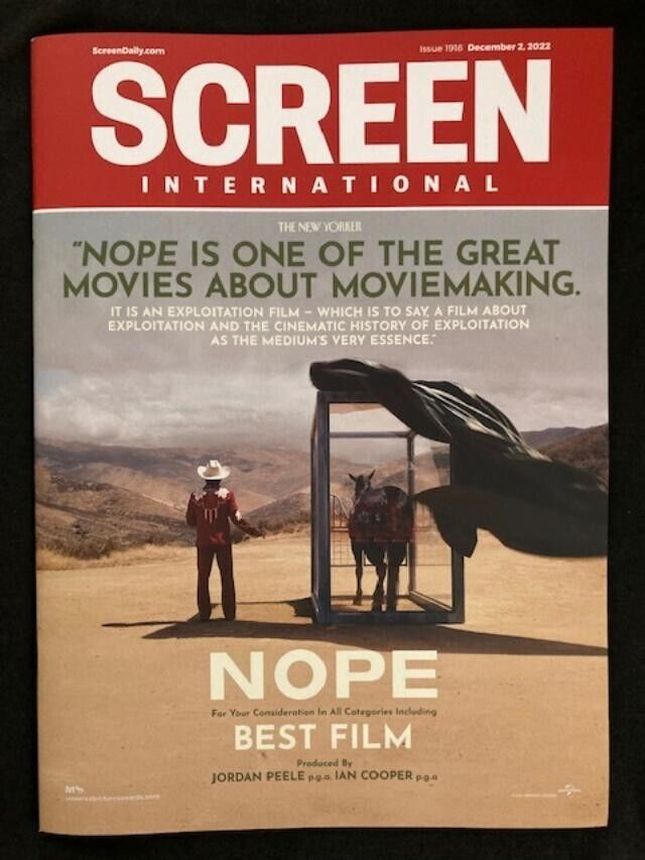 SCREEN INTERNATIONAL magazine side cover Issue 1918 2 December 2022