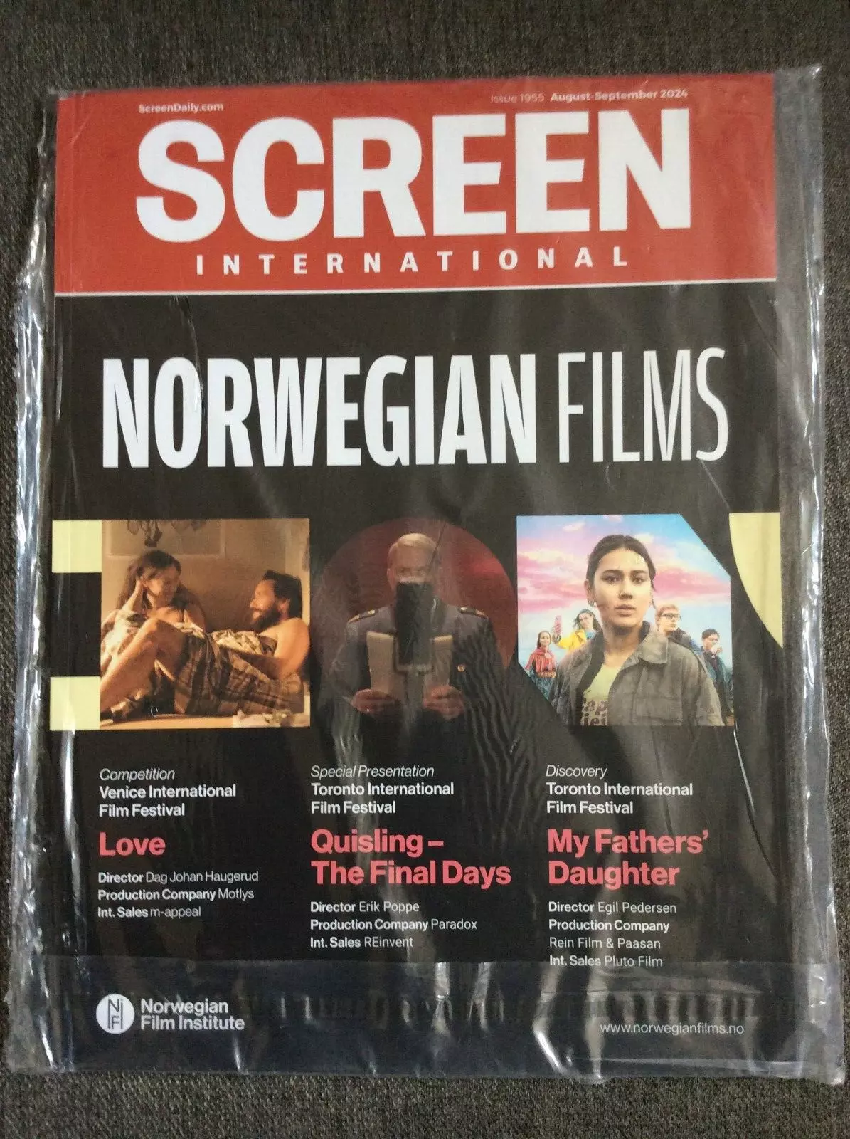 SCREEN INTERNATIONAL magazine side cover Issue 1955  August/September 2024