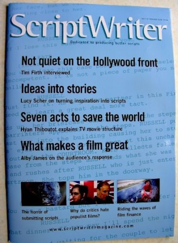 SCRIPTWRITER magazine side cover Issue 13 November 2003