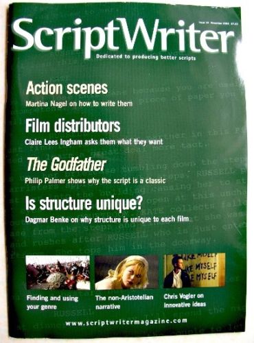 SCRIPTWRITER magazine side cover Issue 19 November 2004