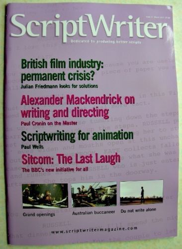SCRIPTWRITER magazine side cover Issue 21 March 2005