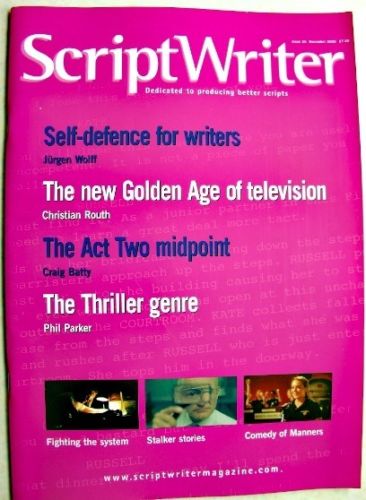 SCRIPTWRITER magazine side cover Issue 25 November 2005