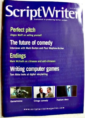 SCRIPTWRITER magazine side cover Issue 27 March 2006