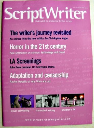 SCRIPTWRITER magazine side cover Issue 37 November 2007