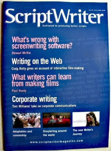 SCRIPTWRITER magazine side cover Issue 38 January 2008