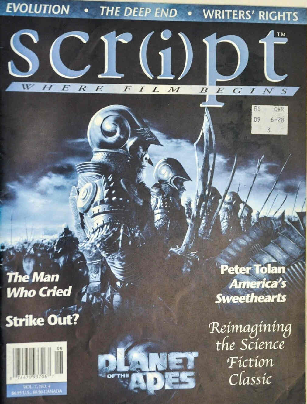 SCRIPT magazine side cover Issue 28 July/August 2001