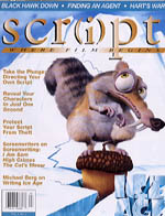 SCRIPT magazine side cover Issue 32 March/April 2002