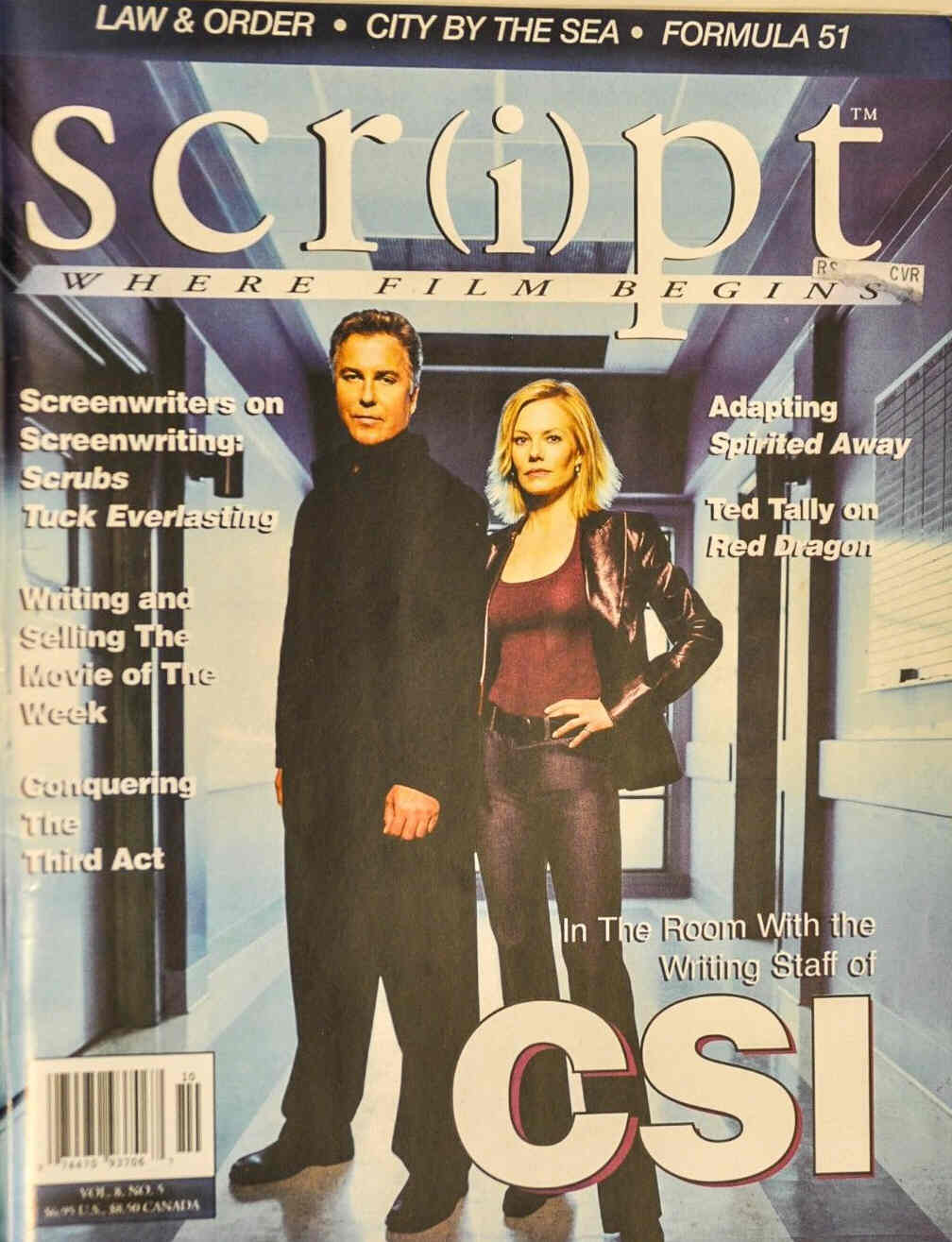 SCRIPT magazine side cover Issue 35 September/October 2002