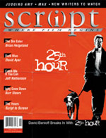 SCRIPT magazine side cover Issue 37 January/February 2003