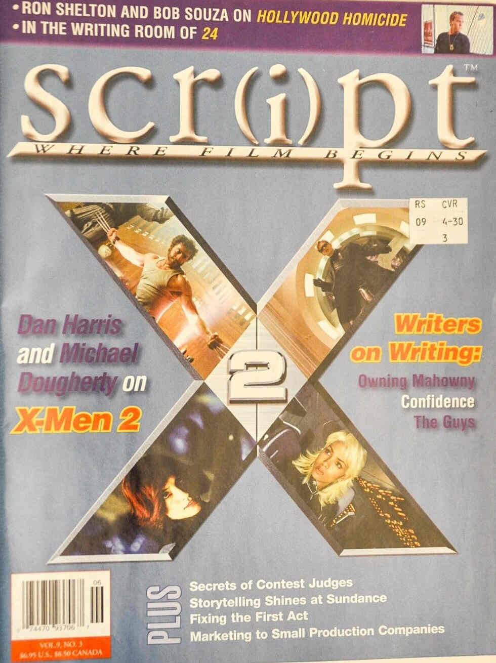 SCRIPT magazine side cover Issue 39 May/June 2003