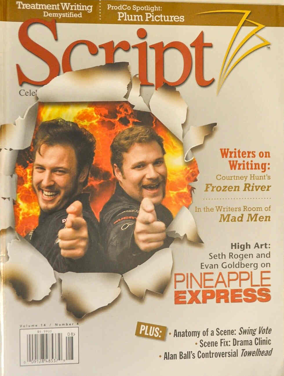 SCRIPT magazine side cover Issue 70 July/August 2008